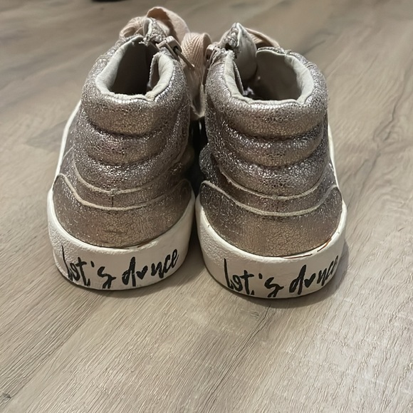 Zara girls rose gold sparkly shoes with side zipper - Picture 3 of 5